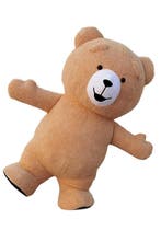 KIMU® Groot Opblaas Kostuum Teddybeer Lichtbruin 2 Meter Opb, Kleding | Dames, Ophalen of Verzenden, Nieuw
