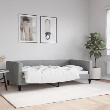 vidaXL Slaapbank 100x190 cm stof lichtgrijs, Huis en Inrichting, Verzenden, Nieuw