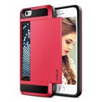 iPhone 5S - Wallet Card Slot Cover Case Hoesje Business Rood, Verzenden