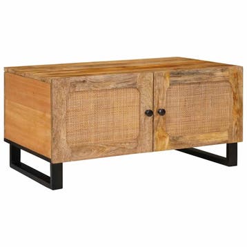 vidaXL Salontafel Naturel 80 x 50 x 40 cm Massief Mango Hout, Verzenden