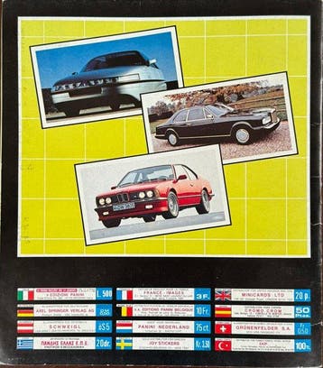 1986 Panini Auto 2000 + 25 stickers - 1 Album complet - Good