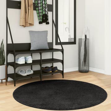 vidaXL Vloerkleed HUARTE laagpolig zacht wasbaar Ø 120 cm, Verzenden, Nieuw