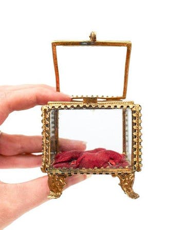 Boîte à bijoux baguier Napoléon IlI XlX ème - Sieradendoos -