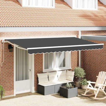 vidaXL Elektrische Zonneluifel 100% Polyester, Verzenden