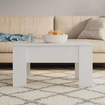 vidaXL Salontafel 79x49x41 cm bewerkt hout wit, Verzenden