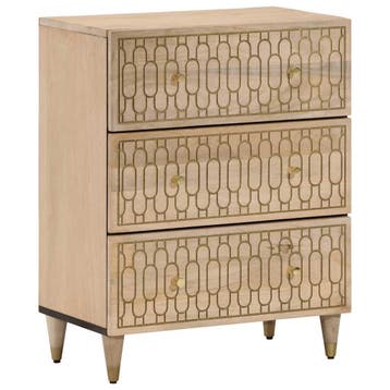 Mangohouten kast (60x33x75cm) - Tweede kansje (bijzetkast), Huis en Inrichting, Kasten | Overige, Verzenden, Zo goed als nieuw