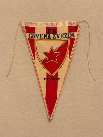 FK Crvena Zvezda NO RESERVE! - Fußball - 1960 - Vlag/wimpel