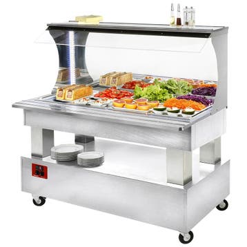 Gekoeld Buffet | GOURMET LINE | Hout/RVS | 4x 1/1 GN |, Verzenden, Nieuw in verpakking