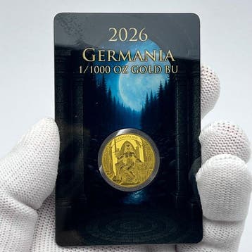 Duitsland. 5 Mark 2026 – Germania – 1/1000 oz Gold Coin – Au
