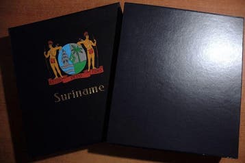 Suriname 1975/2002 - 2 lege luxe DAVO albums met cassettes, Postzegels en Munten, Gestempeld