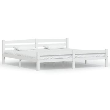 Bed 200x200 grenen | Tweede kansje | OP = OP (bedframe), Huis en Inrichting, Slaapkamer | Bedden, Moderne stijl, Verzenden, Wit