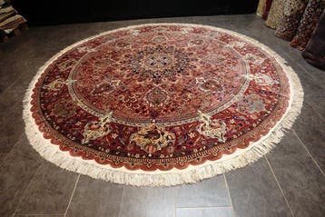 Runder Tabriz - Tapijt - 320 cm - 320 cm - Gereinigde