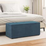 vidaXL Kruk Blauw 101 x 41 x 40 cm Velvet en Geengineerd, Verzenden, Nieuw