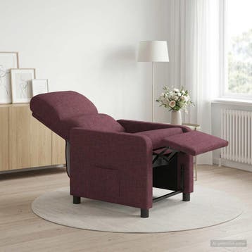 vidaXL Recliner Paars Polyester, Verzenden, Nieuw