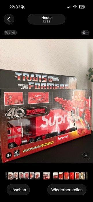 Video game figuur Supreme Transformers Optimus Prime - V.S.