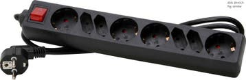 KOPP 4+4-V Plug A avec 1.4m Black Euro SH Switch Cord -, Verzenden