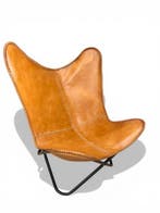 Fauteuil - chaise papillon - Cuir, Métal - Chaise papillon -, Nieuw