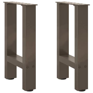 vidaXL Salontafelpoten 2 st 28x(42-43) cm staal naturel, Verzenden