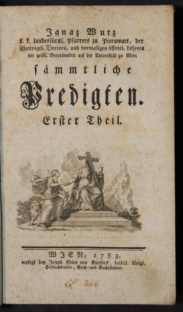 . - Barock-Ausgabe, Ignaz Wurz sämmtliche Predigten - 1783