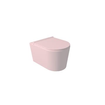 Wandcloset Civita 50x35x36.5cm Keramiek Rimless Mat Roze, Ophalen of Verzenden, Nieuw, Overige typen