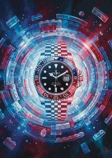 Andsal - Rolex Submariner Red/Blue Lego New Age Limited