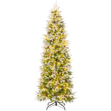 2dekans | Coast Kunstkerstboom 225 cm Groen/Wit –, Ophalen of Verzenden