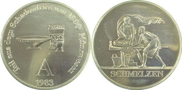 Duitsland Medaille Schadowfries Schmelzen 1983 A Ddr 1983, Timbres & Monnaies, Pièces & Médailles, Envoi