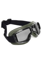 Goggles Motorbril Skibril Bril Groen Montuur Zwarte Glazen L, Ophalen of Verzenden