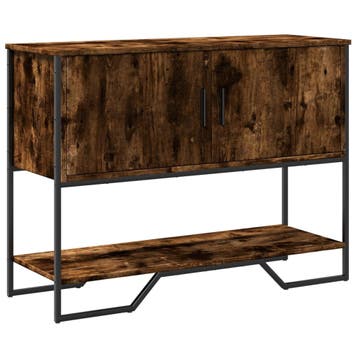 vidaXL Wandtafel 100x35x74,5 cm bewerkt hout gerookt, Verzenden, Nieuw
