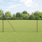 vidaXL Hekpaal. 26 pcs Grijs 3,2 x 3,2 x 225 cm, Verzenden