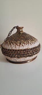 Lampe à suspendre - Céramique - Pendentif brutaliste vintage