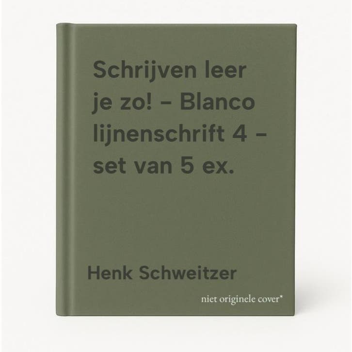 Schrijven leer je zo! - Blanco lijnenschrift 4 - set van 5, Boeken, Schoolboeken, Zo goed als nieuw, Verzenden