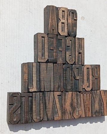 Drukblokken (26) - Lettertypes - Italië - Volledig Engels