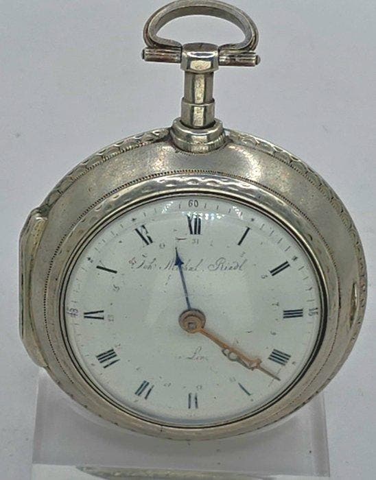 Joh. Michael Riedl in Linz - Sackuhr mit Silberübergehäuse -, Bijoux, Sacs & Beauté, Montres | Hommes