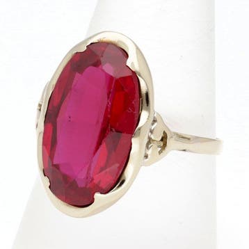 Ring - 14 karaat Geel goud Robijn