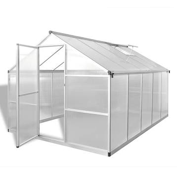 vidaXL Tuinkas met basisframe 7,55 m² versterkt aluminium, Verzenden, Nieuw