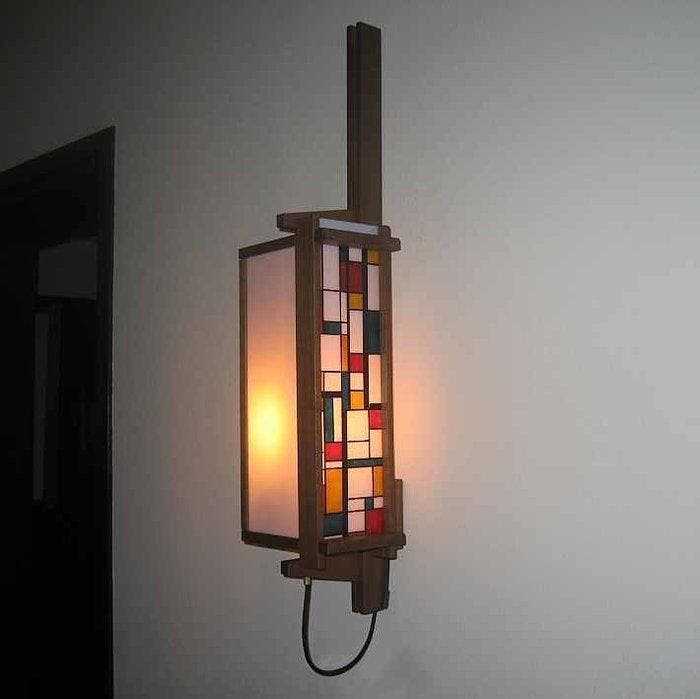 Lampe murale - Noyer - Lampe murale pivotante, Antiek en Kunst, Kunst | Designobjecten