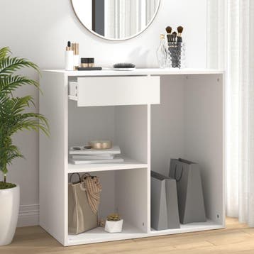 vidaXL Cosmeticakast 80x40x75 cm bewerkt hout wit, Huis en Inrichting, Verzenden, Nieuw