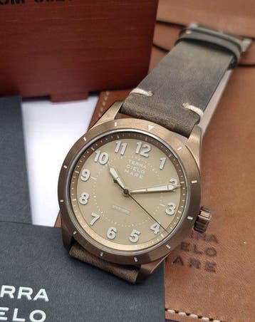 Terra Cielo Mare - Sparviero Bronze 38 Mm Automatic Full Set, Nieuw
