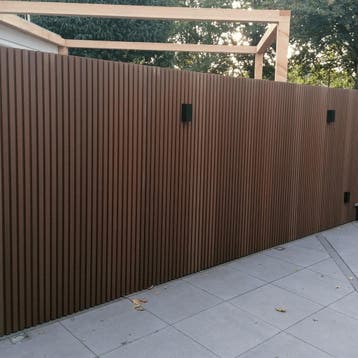 OP=OP Composiet Schutting Verticaal - 200 cm hoog, Kunststof, 1 tot 2 meter, Verzenden, 6 meter of meer