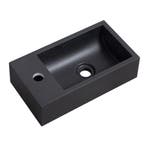 Wastafel Angela 40 x 22 cm Zwart Fontein, Doe-het-zelf en Bouw, Verzenden, Nieuw