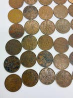 Japan. 1 Sen Lot of 140 Coins (Meiji Era), Mixed Years