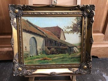 Willy Fleur (1888-1968) - Boerenschuur