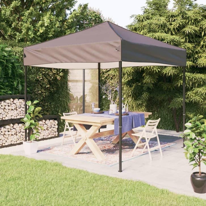 vidaXL Partytent inklapbaar 3x3 m taupe, Jardin & Terrasse, Tonnelles, Envoi