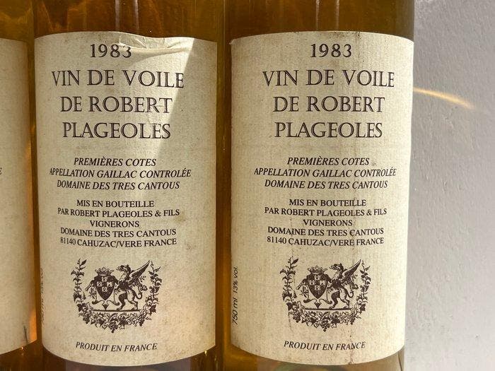 1983 Plageoles Vin de Voile - Gaillac - 6 Flessen (0.75, Collections, Vins