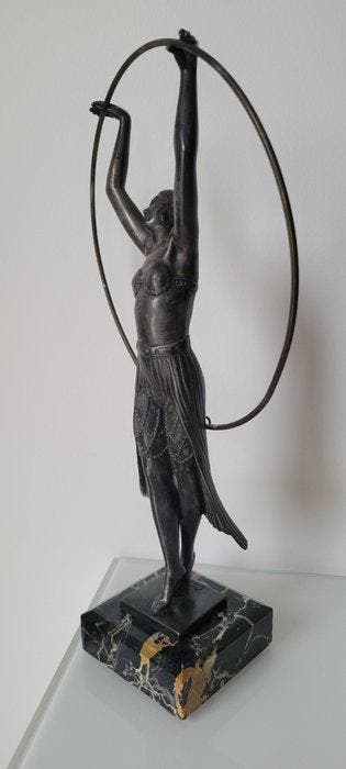 MAX LE VERRIER, C.CHARLES - Statue, BAYADERE - 33 cm -, Antiquités & Art