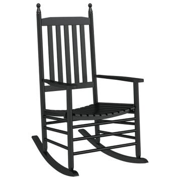 vidaXL Schommelstoel met inklapbare tafel massief, Verzenden, Nieuw