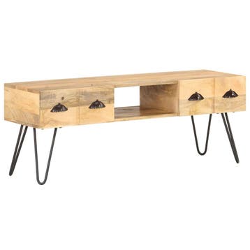 vidaXL Tv-meubel 120x35x45 cm massief mangohout, Huis en Inrichting, Kasten |Televisiemeubels, Verzenden, Nieuw