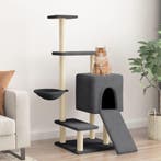 vidaXL Kattenmeubel met sisal krabpalen 130,5 cm donkergrijs, Verzenden, Nieuw