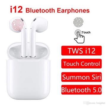 I12 + touchcontrol in-ear oortjes oordopjes bluetooth inear, Audio, Tv en Foto, Verzenden, Nieuw
